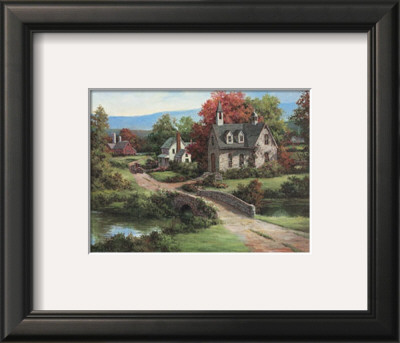 Stone Bridge With Church by T. C. Chiu Pricing Limited Edition Print image