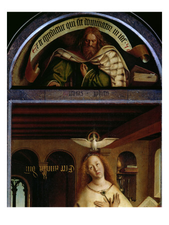 The Ghent Altarpiece: The Prophet Micah And The Virgin Annunciate, Detail by Hubert Eyck Pricing Limited Edition Print image