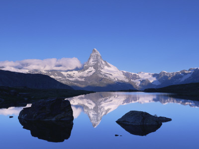 Panoramic View Of The Matterhorn Across Lake, Zermatt, Switzerland by Jeremy Walker Pricing Limited Edition Print image