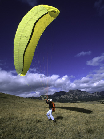 Paraglider Ready For Liftoff, Usa by Michael Brown Pricing Limited Edition Print image
