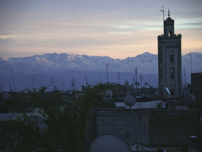 Marrakech With Mountains In Background by Michael Brown Pricing Limited Edition Print image