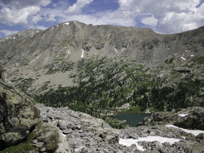 Green Lake Surrounded By Mountains, Colorado by Michael Brown Pricing Limited Edition Print image