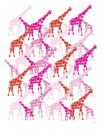 Pink Giraffe Pattern by Avalisa Pricing Limited Edition Print image