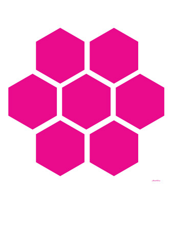 Pink Honeycomb by Avalisa Pricing Limited Edition Print image