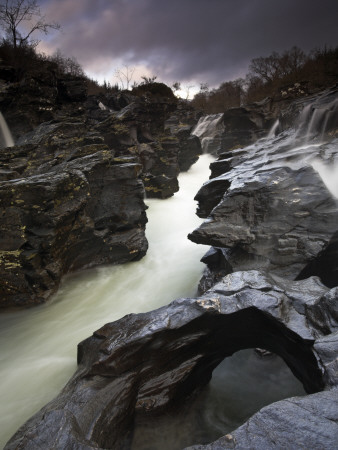 The River Orchy Rushes Through The Canyon At Glen Orchy, Argyll And Bute, Scotland by Adam Burton Pricing Limited Edition Print image