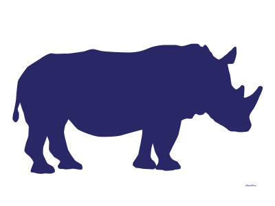 Navy Rhino by Avalisa Pricing Limited Edition Print image