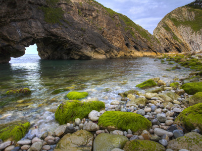 Stair Hole Near To Lulworth Cove, Dorset, England. Jurassic Coast World Heritage Site by Adam Burton Pricing Limited Edition Print image