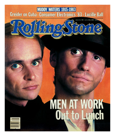 Men At Work, Rolling Stone No. 398, June 1983 by Aaron Rapoport Pricing Limited Edition Print image