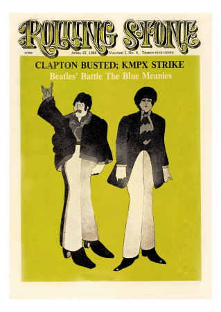 John Lennon And Paul Mccartney In Yellow Submarine, Rolling Stone No. 9, April 1968 by Heinz Edelmann Pricing Limited Edition Print image