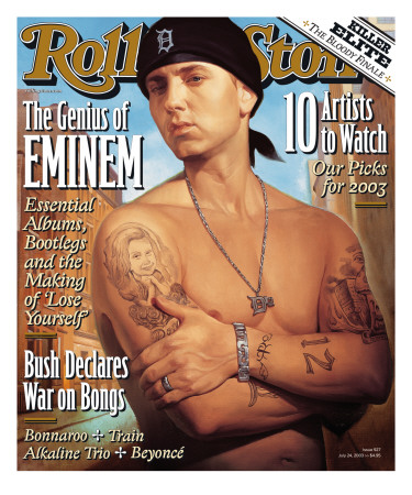 Eminem, Rolling Stone No. 927, July 24, 2003 by Roberto Parada Pricing Limited Edition Print image