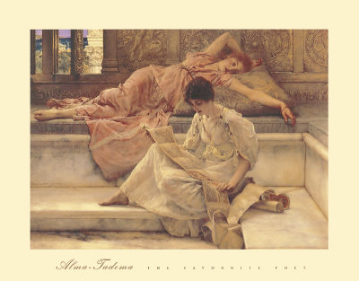 The Favourite Poet, 1888 by Sir Lawrence Alma-Tadema Pricing Limited Edition Print image