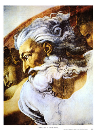 Head Of God by Michelangelo Buonarroti Pricing Limited Edition Print image