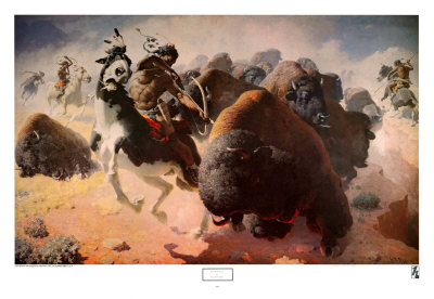 Buffalo Hunt by William R. Leigh Pricing Limited Edition Print image