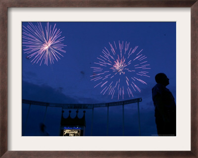Fireworks At Kauffman Stadium, Kansas City, Missouri by Charlie Riedel Pricing Limited Edition Print image