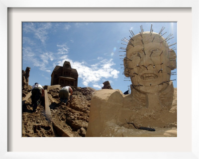 A Sand Sculpture Is Seen At The Sand Sculpture Festival In Zeebrugge, Belgium, July 10, 2004 by Yves Logghe Pricing Limited Edition Print image