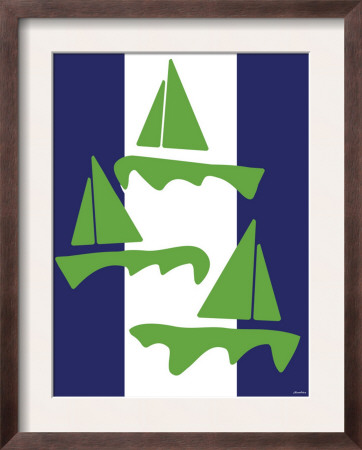 Green Sail Boats by Avalisa Pricing Limited Edition Print image