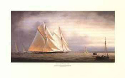 Satanita And Britannia, 1893 (Signed) by Tim Thompson Pricing Limited Edition Print image