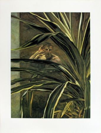 Interior With Plant, Reflection Listening (Self Portrait Detail) by Lucian Freud Pricing Limited Edition Print image