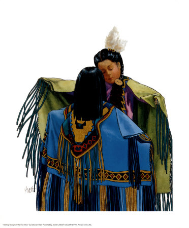 Getting Ready For The Pow Wow by Deborah Hiatt Pricing Limited Edition Print image