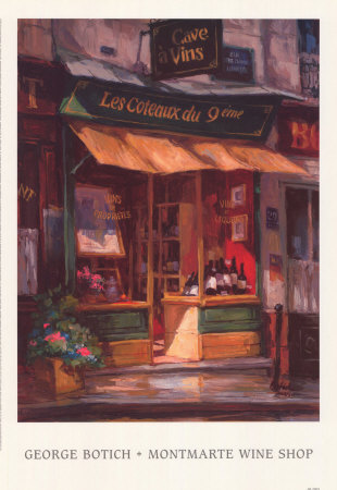 Montmarte Wine Shop by George Botich Pricing Limited Edition Print image