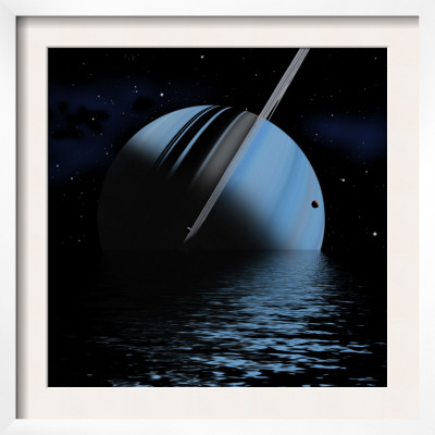Starlight Faintly Illuminates This Distant Blue Gas Giant by Stocktrek Images Pricing Limited Edition Print image