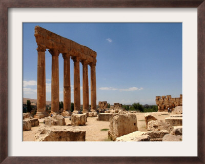Ancient Roman Ruins Of Baalbek, North-East Of Beirut, In The Bekaa Valley, Lebanon, July 3, 2006 by Mahmoud Tawil Pricing Limited Edition Print image