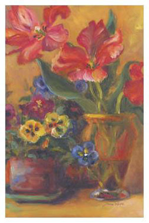 Pansies And Tulips by Shari White Pricing Limited Edition Print image