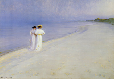 Summer Afternoon On Skagen Beach by Peder Severin Kroyer Pricing Limited Edition Print image