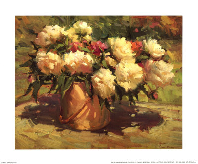 White Peonies by Ovanes Berberian Pricing Limited Edition Print image
