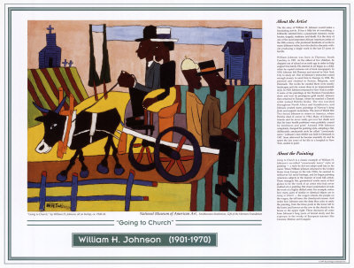 African American Artists - William H. Johnson - Going To Church by William H. Johnson Pricing Limited Edition Print image