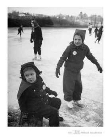 Lifer - Children Ice Skating, 1944 by Eliot Elisofon Pricing Limited Edition Print image