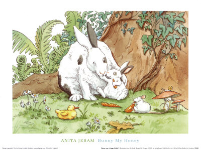 Bunny Was A Happy Rabbit by Anita Jeram Pricing Limited Edition Print image