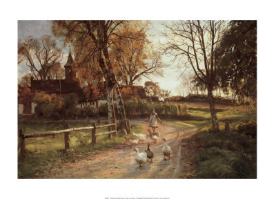 The Goose Girl by Peder Mork Monsted Pricing Limited Edition Print image