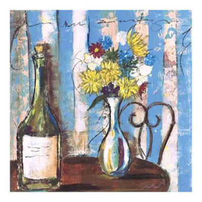 Wine And Flowers I by Celeste Peters Pricing Limited Edition Print image