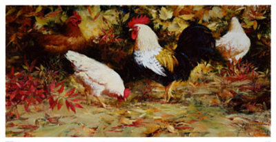 November Chickens by Robert A. Johnson Pricing Limited Edition Print image