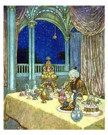 He Fell Upon The Feast Hungrily by Edmund Dulac Pricing Limited Edition Print image