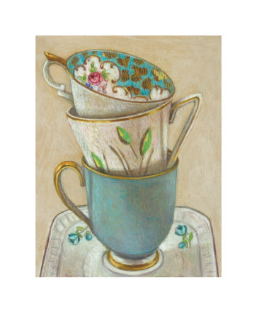 3 Cups On Saucer by Andrea Letterie Pricing Limited Edition Print image