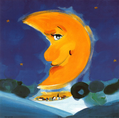 Smiling Moon by Ingrid Sehl Pricing Limited Edition Print image