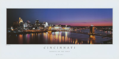 Cincinnati - Sunrise On The Ohio by Rick Anderson Pricing Limited Edition Print image