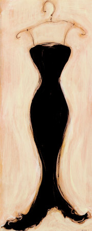 Black Evening Gown by Susan Osborne Pricing Limited Edition Print image