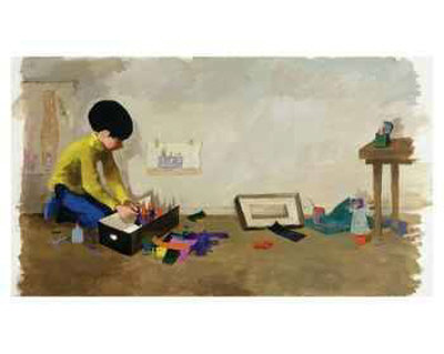 Louie's Diorama From The Trip by Ezra Jack Keats Pricing Limited Edition Print image