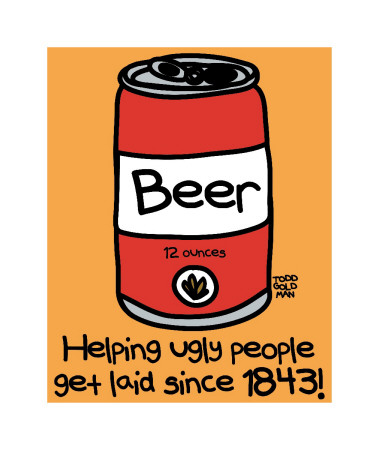Beer Ugly People by Todd Goldman Pricing Limited Edition Print image