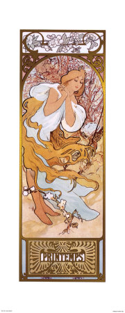 The Four Seasons, Spring by Alphonse Mucha Pricing Limited Edition Print image