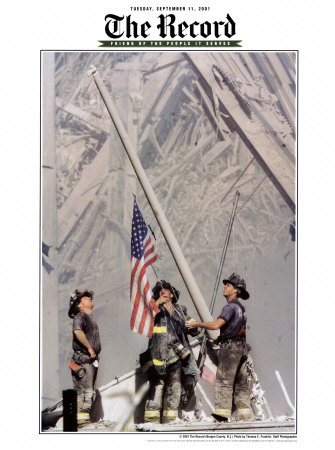 Flag Raising At Ground Zero by Thomas E. Franklin Pricing Limited Edition Print image