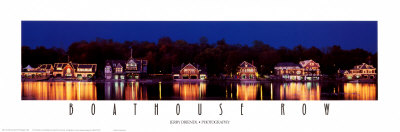 Philadelphia-Boathouse Row At Dusk by Jerry Driendl Pricing Limited Edition Print image