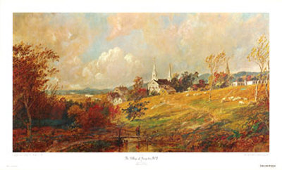 Village Of Saugerties by Jasper Francis Cropsey Pricing Limited Edition Print image