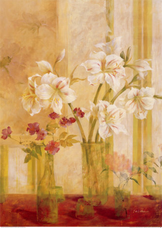 Amaryllis Blooms by Fabrice De Villeneuve Pricing Limited Edition Print image