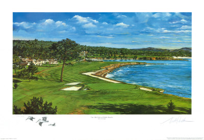 Pebble Beach, 18Th Hole by Sir Francis Powell Pricing Limited Edition Print image