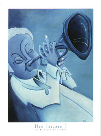 Blue Jazzman I by Patrick Daughton Pricing Limited Edition Print image