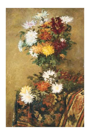 Vase Of Chrysanthemums by John Wainwright Pricing Limited Edition Print image